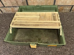 Vtg 70s 80s Tackle Box Plano Sporting Goods Fishing Equipment, Dirty & Old