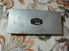 Vintage UMCO Corporation P-60 Aluminum Tackle Box – Small 9″ x 4″ x 1″
