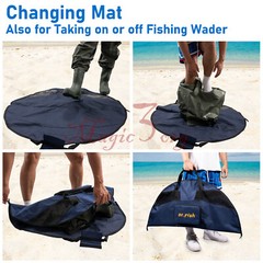 Dr.Fish Wader Bag Storage Fishing Changing Pad Bag Carrying Bag Hunting Surfing