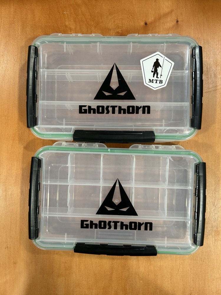 GhostThorn Clear Plastic Tackle Box Organizer Set of 2, Compartment