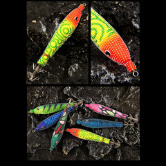80mm Squid Bait Jig Hook Noctilucent Luminous Effect Horizontal Shrimp Design