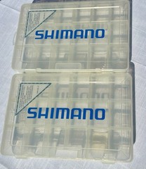 2-Shimano Clear Plastic Fishing Lure Tackle Box 18 Components SHM-360- 18