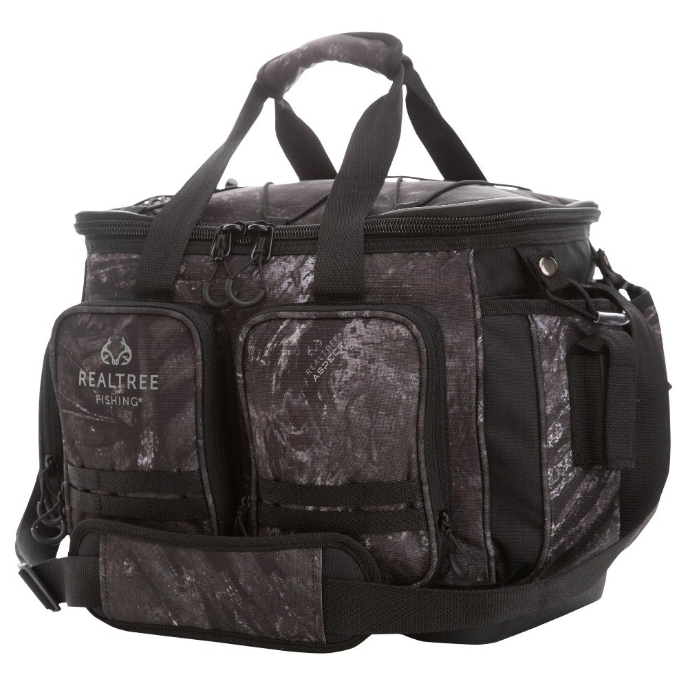 Large Camo Fishing Tackle Bag with Boxes, Waterproof Gear Storage, Unisex