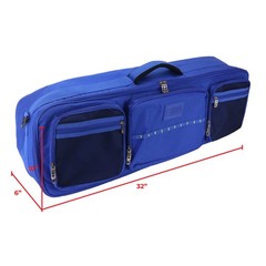 Osage River Fishing Rod Travel Bag with Dividers Large Tackle and Gear Case Blue