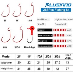Fishing Accessories Kit, 263pcs Fishing Tackle Kit with Tackle Box Including …