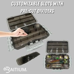 XTRAseal Waterproof Fishing Tackle Box Organizer, 3600 (10.6″ x 6.7″ x 2″)