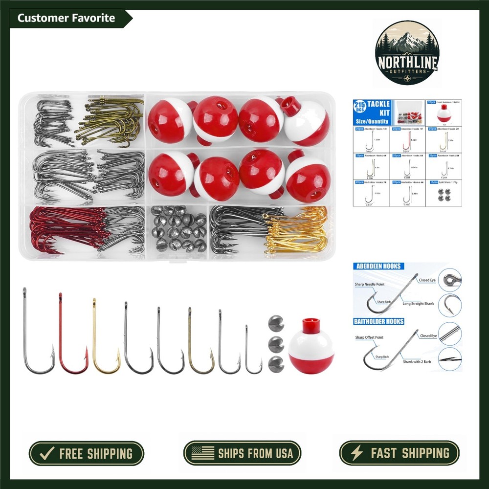 All-in-One Fishing Tackle Box – 215 Essential Pieces for Beginners & Enthusiasts