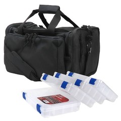 Osage River Deluxe Tackle Bag with 4 Tackle Box Organizers, Fishing Tackle Black