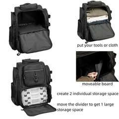 Fishing Backpack with 4 Tackle Boxes. Large Ttackle Bag Strong Materials