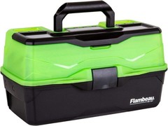 Frost Green/Black 3-Tray Tackle Box – Durable and Weather-Resistant Storage
