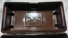 VINTAGE FLAMBEAU 14030 FISHING TACKLE/TOOL BOX BROWN VINTAGE USA 🇺🇸