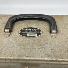 VTG UMCO 102A Fishing Tackle Box Hammered Aluminum Metal 2 Tray USA Patina