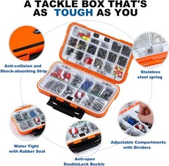 187/343pcs Fishing Gift for Men, Tackle Box with Accessories