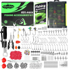 601-Piece Fishing Tackle Box with Fishing Gear，[2025 Christmas Limited Edition]F