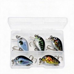 For Mini Crankbait Lure Set 5PCS 3cm 1.8g for Bass Fishing and Light Tackle Use