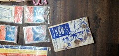 Vintage 1970s Fishing Kit Green Tackle Box With Unopened Accessories Indians