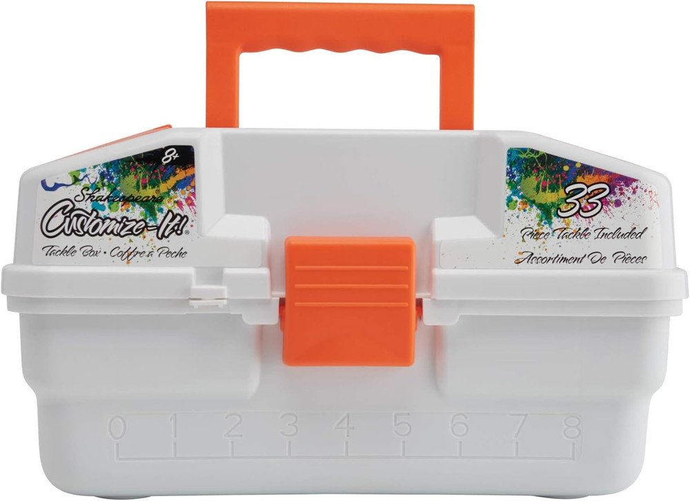 Kids Tackle Box Organizer with Tackle Included Customizable Youth Fish Storage