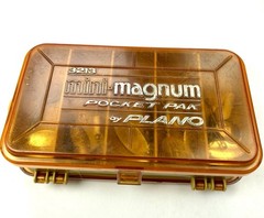 PLANO Mini Magnum 3213 2-Sided Pocket Tackle Box – Loaded w/ Poppers & Spinners