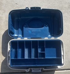 Plano Blue And White 2 Tray Fishing Tackle Box