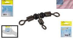Black Nickel 3-Piece Tangle-Free Tackle Swivel Set for Superior Fishing
