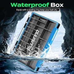 PLUSINNO Tackle Box Organizer, 1/2 Packs Waterproof Tackle Trays, Fishing Tackle