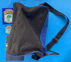 BASS TACKLE PACK Member Blue & Black Soft Zip Up Bag Embroidered B.A.S.S. PATCH