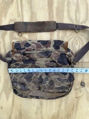 Vintage Orvis Fishing Tackle Bag Duck Hunter Camo Shoulder Messenger Leather