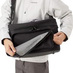 Shimano BA-038T Fishing Tackle Cushion Bag Black Shoulder Bag 2pockets new