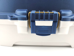 Plano 2-Tray Tackle Box with Dual Top Access, Blue Metallic/Off White, Premium