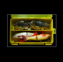 Deps Tackle Box with 8 Dividers 3043NDD Yellow x Navy Large Capacity NEW Japan
