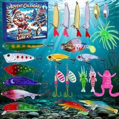 24-Piece Tackle Mystery Box for Anglers Featuring 30×23.5×3.5cm ABS Lures