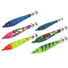 80mm Squid Bait Jig Hook Noctilucent Luminous Effect Horizontal Shrimp Design