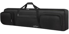 SNIGJAT 88 Key Keyboard Case Soft with Padded Shoulder Straps, All Black | Pi…
