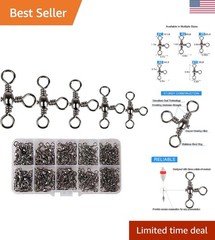 Versatile 120pcs Rust-Resistant Fishing Swivels – Perfect for All Techniques