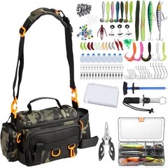 Fishing Tackle Bags with Tackle Box,Waterproof,Padded Shoulder Strap,Gear Storag
