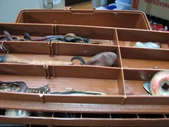 Vintage Fenwick 1060 Fishing Tackle Box Loaded With Fishing Gear As Shown NICE