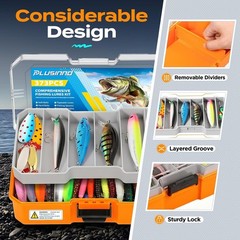 373 PCS Waterproof Fishing Lures Tackle Box Kit – Compact & Customizable