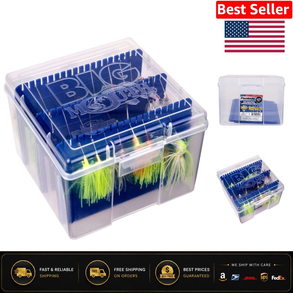 Outdoors Large Spinnerbait Box – Clear Tackle Organizer with Anti-Corrosion Tech