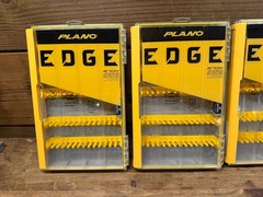 (4) Plano Edge 3700 Jigs & Bladed Jigs Tackle Box with Rustrictor PLASE600 (Qty)