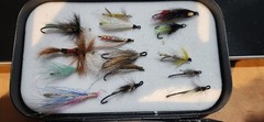 Richard Wheatley Silmalloy Aluminum Fly Box Full Of Flyrod Lures 6″ x 3.5″ x 1″