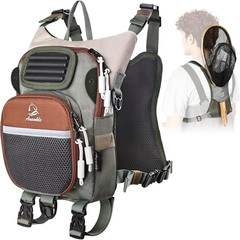 Fly Fishing Chest Pack,Outdoor Waterproof Fishing Tackle Chest Bag with Multiple