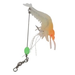 Fishing Soft Lure Artificial Shrimp With Silicone Body Hook and Swivels
