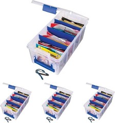 Fishing Tackle Storage Box Half Satchel Soft Bait Organizer Adjustable Dividers