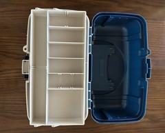 PLANO 6102 Blue Tackle Box with 3 Tier Folding Trays – Extra Vtg Fishing Gear