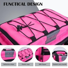 Fishing Tackle Bag with 4pcs Large C3:Pink with (4)3700&(2)3600 Tackle Boxes