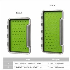 1 PC Rudder Fly Box Fly Fishing Double Sides Single Pocket Silicon Foam