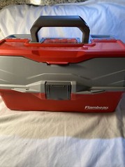 Flambeau Outdoors 6383TB 3-Tray – Classic Tray Tackle Box – Red/Gray
