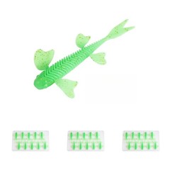 Floating Soft Lure for Bass Fishing 30PCS with Sequins and Shrimp Scent