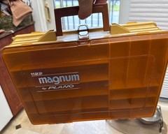 1122 MAGNUM by Plano Vintage Tackle Box – Burnt Orange 13/10/4” Excellent!