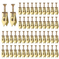 100 Pcs Self-Drilling Anchors with Screws – No Drill Needed Drywall Anchor